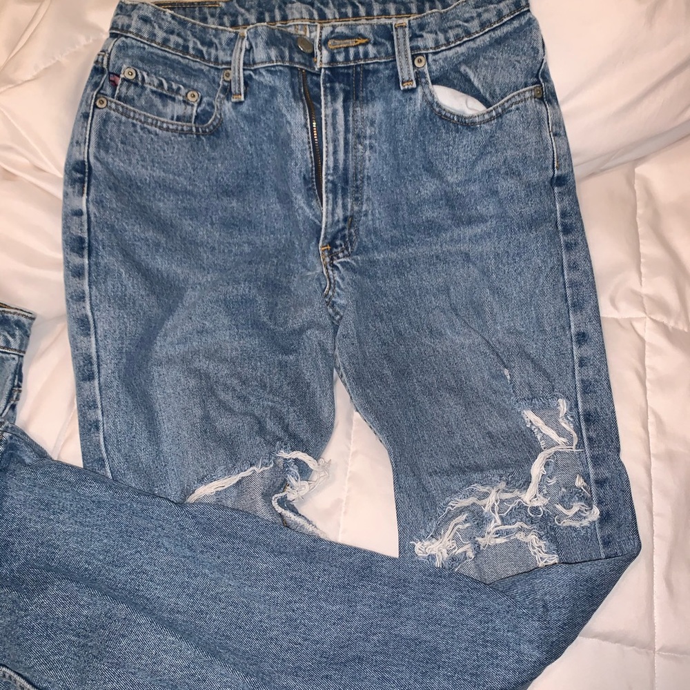 Distressed jeans